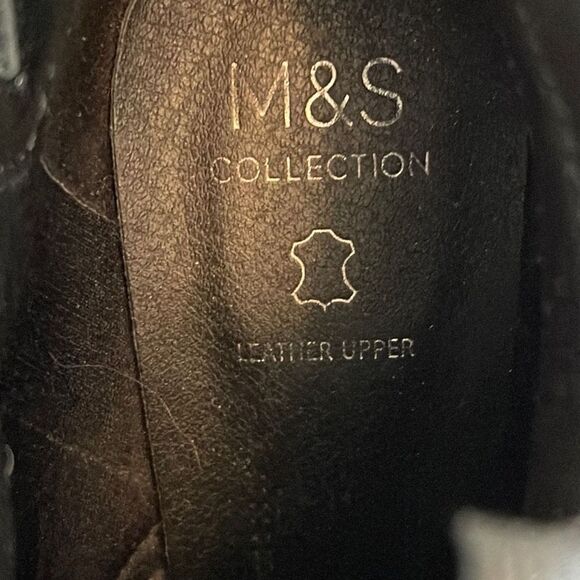 M&S Collection Womens Animal Print Ankle Boots Insolia Heels Tan Leather Size 3/ - Picture 8 of 10